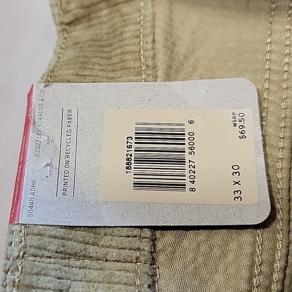 Levi's Size 33 Golden Brown Mustard Colored 721 High Rise Skinny Corduroy Pants - Picture 8 of 14